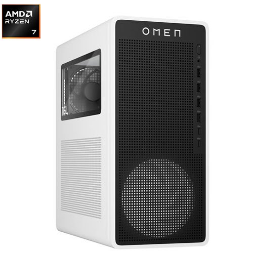 HP OMEN 16L Gaming PC - RTX 5060 Ti, AMD Ryzen 7 8700F, 16GB Memory, 1TB SSD, White - Only at Best Buy