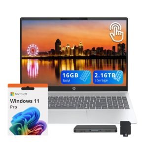HP OmniBook 5 16" Touchscreen Business Laptop - Intel Core Ultra 5 225U - 16GB RAM - 1TB SSD+160GB Dock - Intel UHD - Windows 11 - Silver
